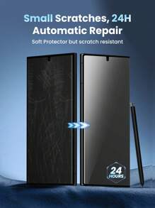 UGREEN 2 件装 S22 和 S23 超柔软屏幕保护膜，实用简约设计，生日、家人、朋友礼物，手机屏幕保护膜，手机配件，防水防震防摔防刮防指纹全覆盖 - 無色 - 查看 5