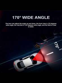 1 pieza pulgada 2K lente dual con Wifi delantero con cámara trasera - Negro - Ver 5