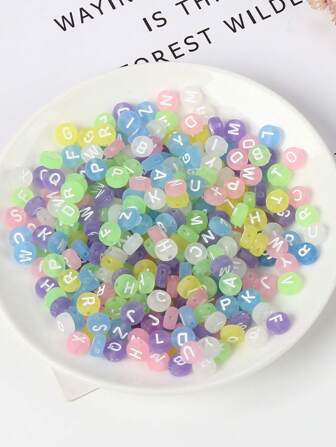 100入組字母細節DIY珠子