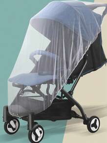 1pc Baby Stroller Mosquito Net - White - View 3