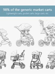 1pc Baby Stroller Mosquito Net - White - View 4