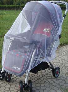 1pc Baby Stroller Mosquito Net - White - View 8