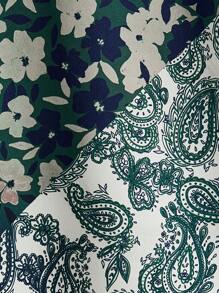 GENTILAND Hombres Camisa con estampado floral con paisley - Multicolor - Ver 3