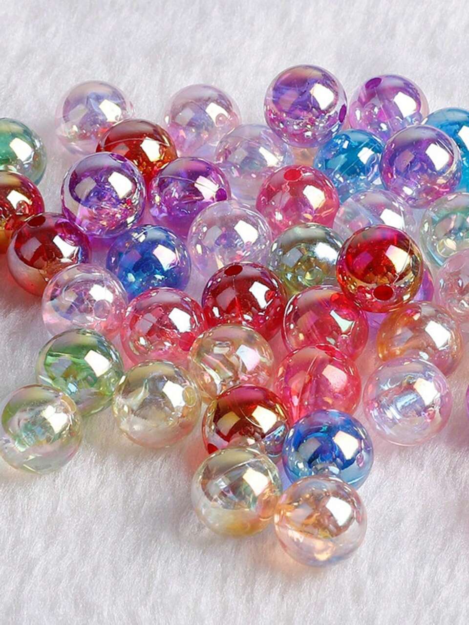 Yiwu Qiyou Accessories Co., LTD 1 Pack 6/8/10mm Fashion Acrylic Beads, Suitable For Women DIY Jewelry Making
