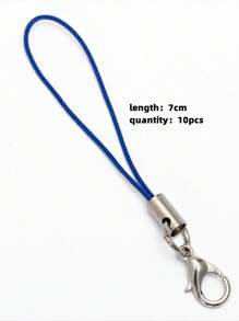 10入組/套女士時尚龍蝦扣細節DIY掛繩用於鑰匙扣製作 - 藍色 - 查看 6