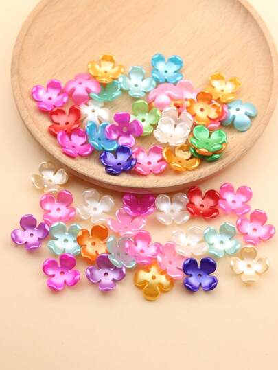 50入組/套時尚花朵形狀DIY首飾配件適合女士DIY首飾製作