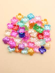 50pcs/set Fashionable Flower Shaped DIY Jewelry Accessory For Women For DIY Jewelry Making - Multicolor - View 2