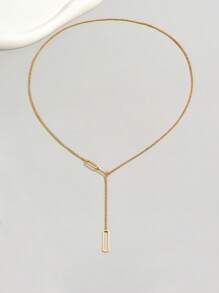 18k鍍金不鏽鋼雙圓環長項鍊,適用於日常佩戴和節日禮物,最好的好友禮物