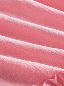 SHEIN MOD Vestido escote corazón bajo con fruncido - Rosa Pálido - Ver 3