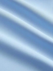 SHEIN MOD Plus Tie Shoulder Split Thigh Cami Dress - Baby Blue - View 4