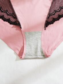Plus 5pack Contrast Lace Panty - Multicolor - View 4