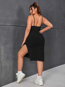 SHEIN EZwear 大碼高衩吊帶洋裝