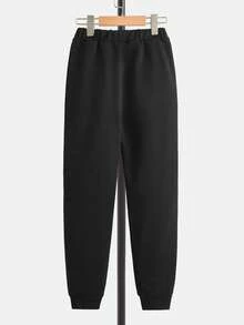 SHEIN Bộ hai mảnh Trai Dây kéo Túi Đồ họa Slogan Giải trí - Nhiều màu - Xem 3