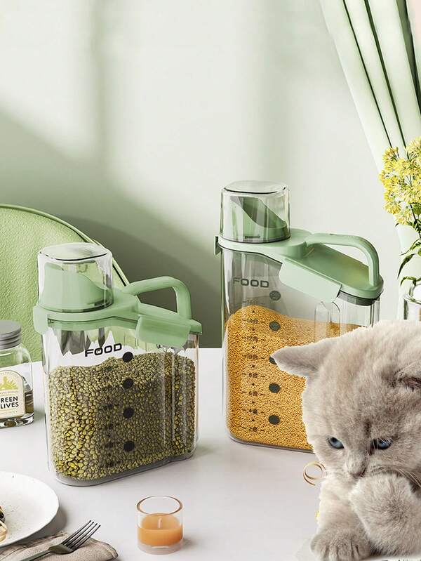 1pc Clear Pet Food Storage Container For Dog And Cat For Food Storage