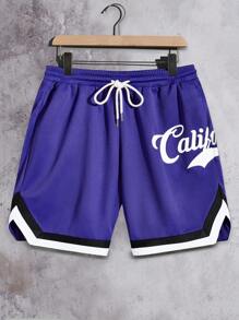 GENTILAND Quần Short Nam Dây kéo Túi Lá thư Giải trí - Màu tím  Violet - Xem 1