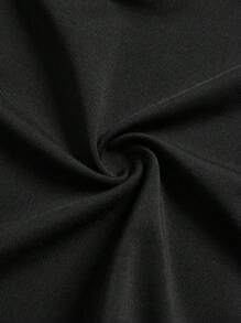 FeverCity 男士鏤空前打結背心上衣帶袖子 - 黑色 - 查看 6