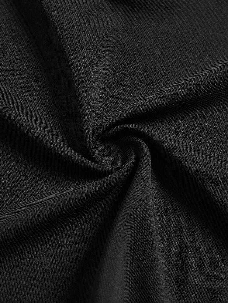 FeverCity 男士鏤空前打結背心上衣帶袖子 - 黑色 - 查看 6