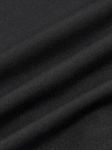 SHEIN ICON Butterfly Print Hook And Eye Crop Tee - Multicolor - View 5