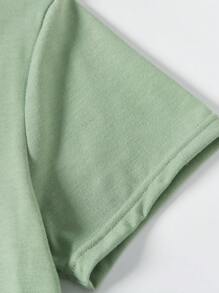 SHEIN Bộ hai mảnh Gái Con số Lá thư Giải trí - Nhiều màu - Xem 7