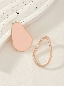 1對復古a/b設計耳環 - 粉色 - 查看 1