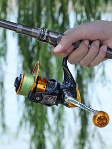 SOUGAYILANG Fishing Reel Ultra-light Smooth Power 12+1 BB Spinning Reel With 5.2:1/5.1:1 High Speed Gear Ratio - Gold - View 8