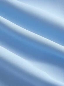 SHEIN MOD 素色荷葉邊吊帶連體短褲 - 淺藍色 - 查看 3