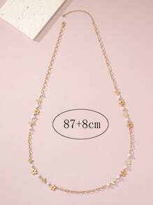 1 Thời Trang Hợp Kim Kẽm Ngọc Trai Giả & Bướm Trang Trí Vòng Cổ Cho Nữ Trang Trí Hàng Ngày - Vàng - Xem 4