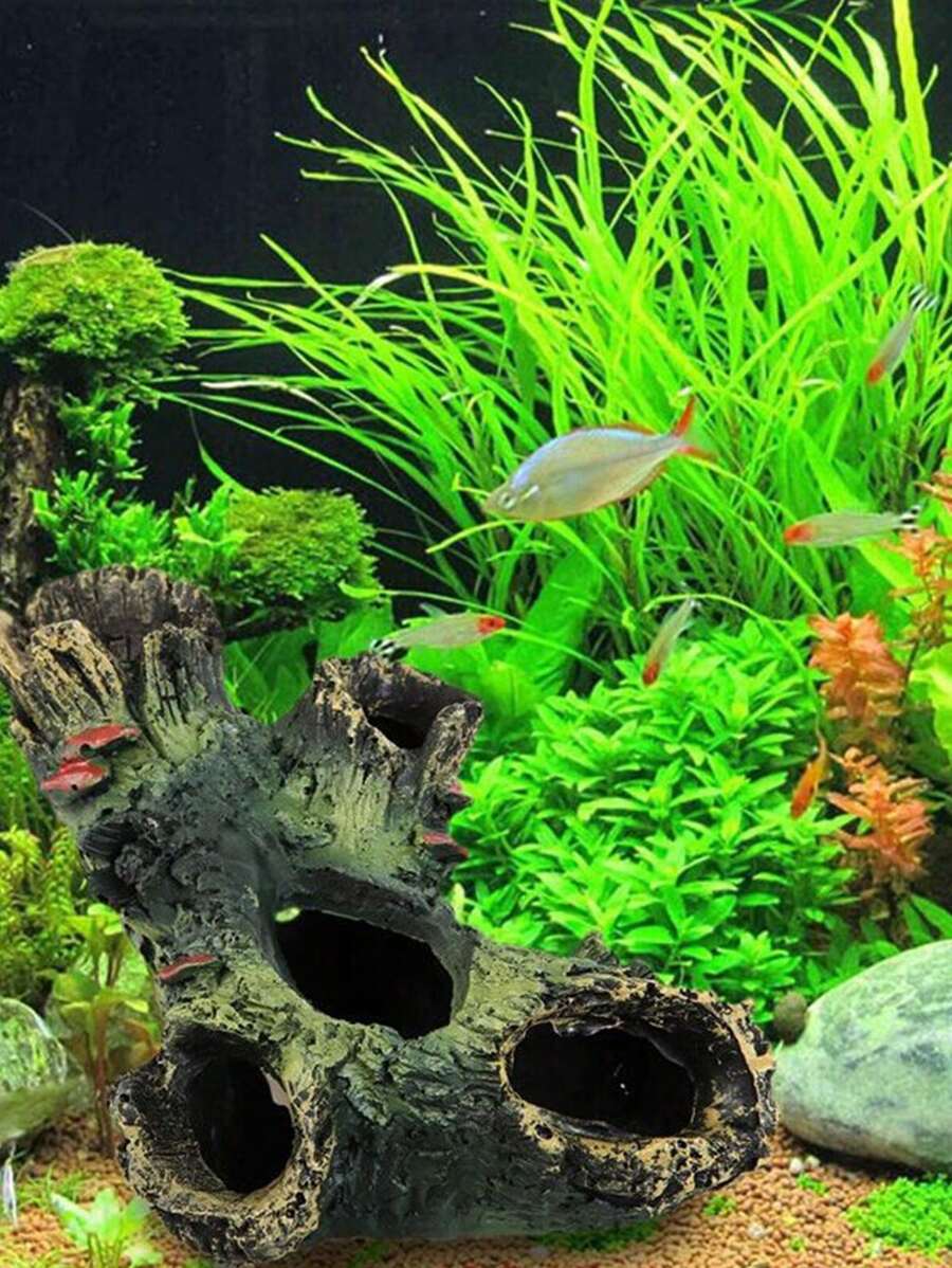 1pc Hollow Trunk Design Random Ornament For Aquarium For Decoration