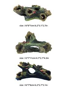 1pc Hollow Trunk Design Random Ornament For Aquarium For Decoration