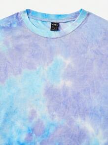 SHEIN EZwear Bộ đồ hai mảnh nữ Cà vạt nhuộm Giải trí - Nhiều màu - Xem 4