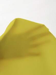 SHEIN LUNE Shoulder Pad Sleeveless Shirt - Yellow - View 7