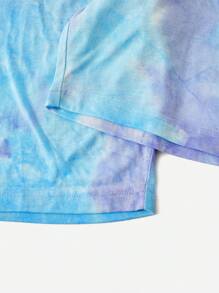 SHEIN EZwear Bộ đồ hai mảnh nữ Cà vạt nhuộm Giải trí - Nhiều màu - Xem 7