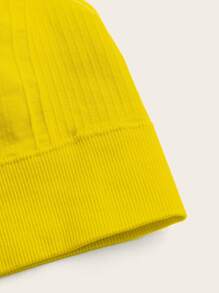 Yoga Trendy Sujetador deportivo unicolor de espalda nadadora - Amarillo - Ver 4