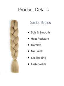 Long Synthetic Hair Braid - Khaki - View 5