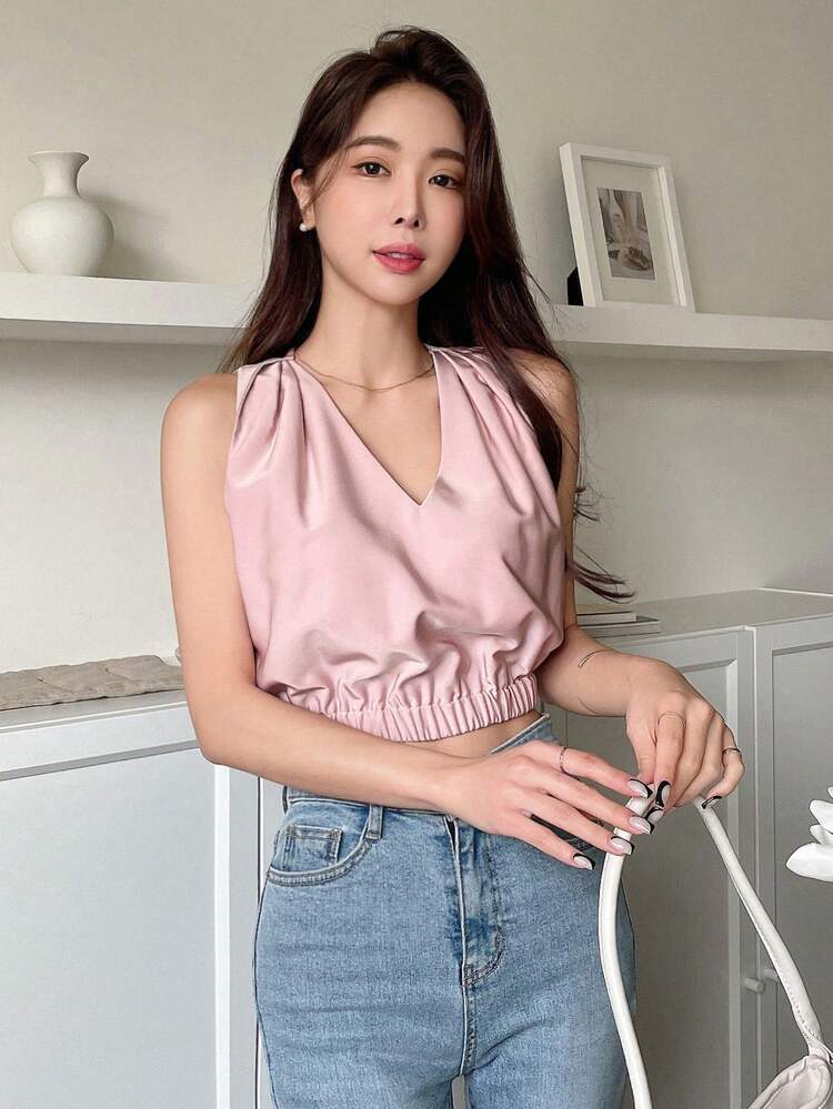 DAZY Enkel Enkel Blus - Rosa - Visa 1