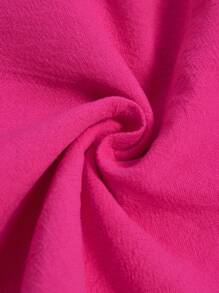 SHEIN 青少年女孩荷葉邊裙裤 - 玫紅色 - 查看 3