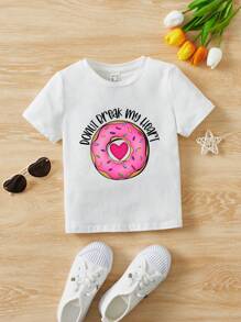 Sassy Graphics Tops con gái lớn Tim Slogan Giải trí - trắng - Xem 1