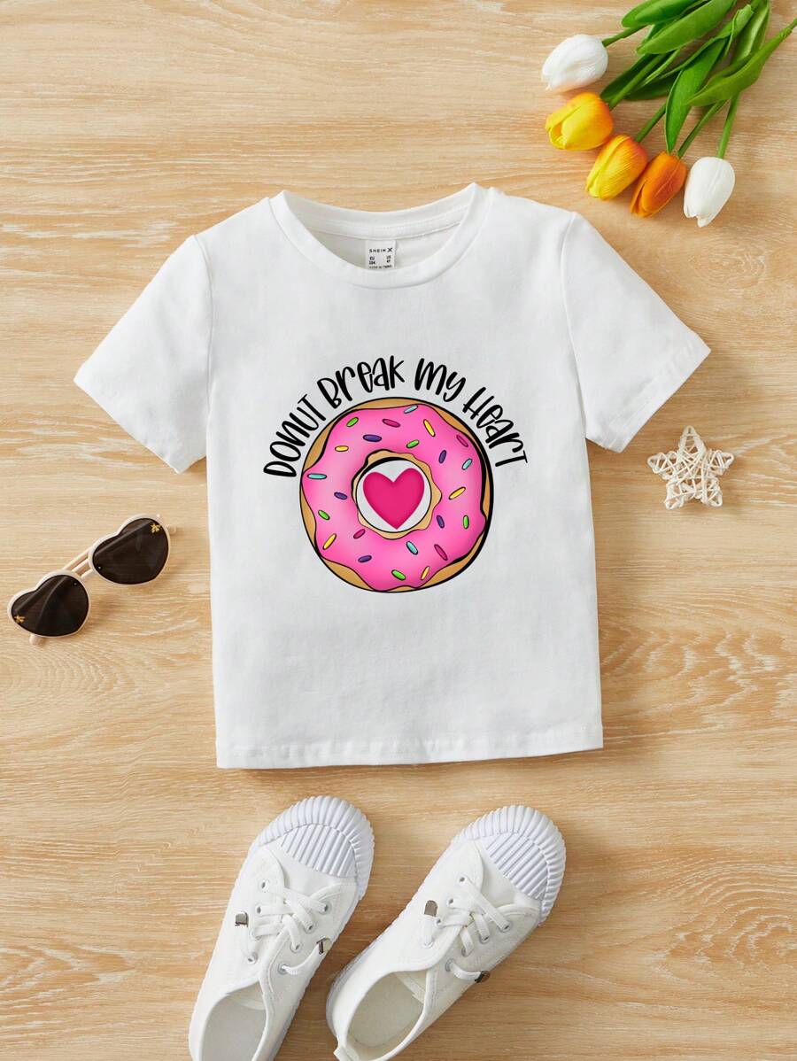 Sassy Graphics Tops con gái lớn Tim Slogan Giải trí - trắng - Xem 1