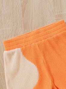 SHEIN Baby Girl Two Tone Tank Top & Shorts - Multicolor - View 4