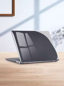 2pcs Solid Color Laptop Case Compatible With Surface Laptop - Black - View 1