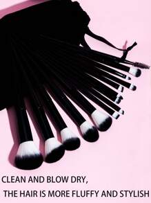 14件套化妆刷套装，化妆刷套装，化妆刷包，化妆刷套装，全套化妆刷，化妆刷套装，全套化妆工具，刷子套装，化妆刷套装，化妆礼盒套装 - 黑色 - 查看 7