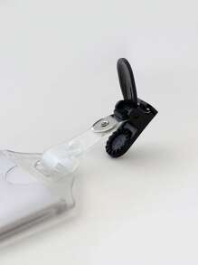 1pc Plastic ID Badge Holder - Black - View 2