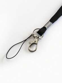 1pc Plain Lanyard Back To School - Black - View 3