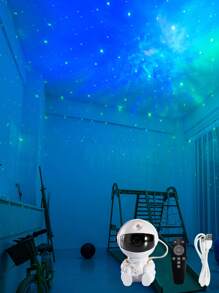 1 pieza proyector de estrella de astronauta, luz nocturna de galaxia, luces decorativas de cielo para dormitorio, pequeño y brillante y bonito, luz Led de astronauta, nebulosa espacial, nube interestelar y Control remoto - Multicolor - Ver 4