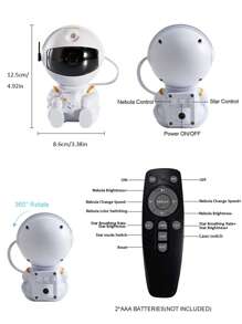 1 pieza proyector de estrella de astronauta, luz nocturna de galaxia, luces decorativas de cielo para dormitorio, pequeño y brillante y bonito, luz Led de astronauta, nebulosa espacial, nube interestelar y Control remoto - Multicolor - Ver 5