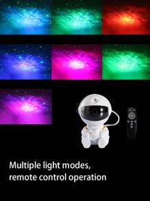 1 pieza proyector de estrella de astronauta, luz nocturna de galaxia, luces decorativas de cielo para dormitorio, pequeño y brillante y bonito, luz Led de astronauta, nebulosa espacial, nube interestelar y Control remoto - Multicolor - Ver 6