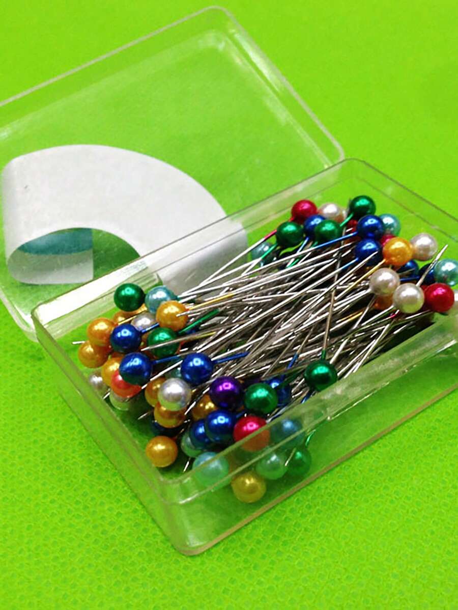 100pcs 랜덤 핀 세트 - 멀티컬러 - 보기 1