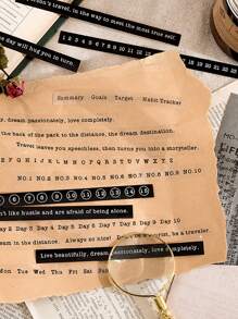 40入組標語圖案隨機貼紙 - 彩色 - 查看 5