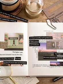 40入組標語圖案隨機貼紙 - 彩色 - 查看 6