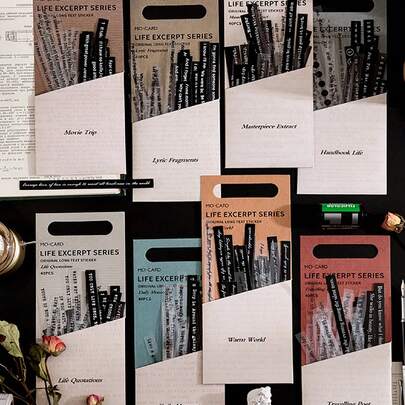 40入組標語圖案隨機貼紙